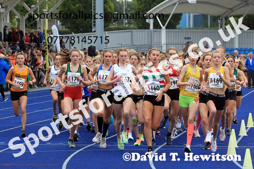 Girls under-15s 2022 Northern Road Relays, SportsCity, Manchester. Photo: David T. Hewitson/Sports for All Pics